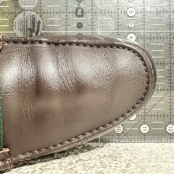 xGucci Men Sz UK 7 US 7.5  Black Leather Green Red Slip On Loafer Dress Shoes - Picture 13 of 13